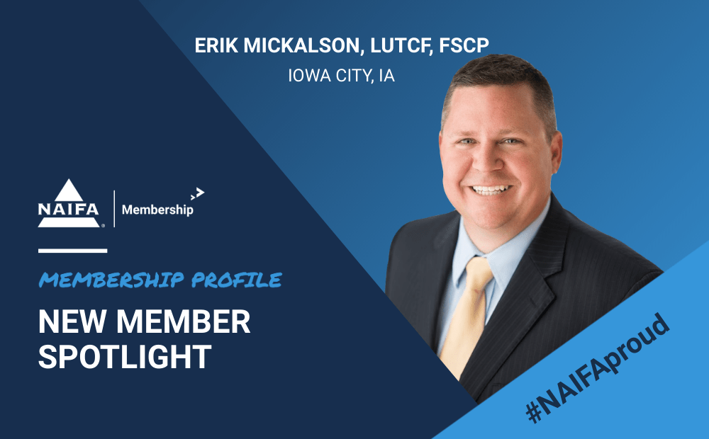New NAIFA Member Erik Mickalson NAIFA-IA Iowa City