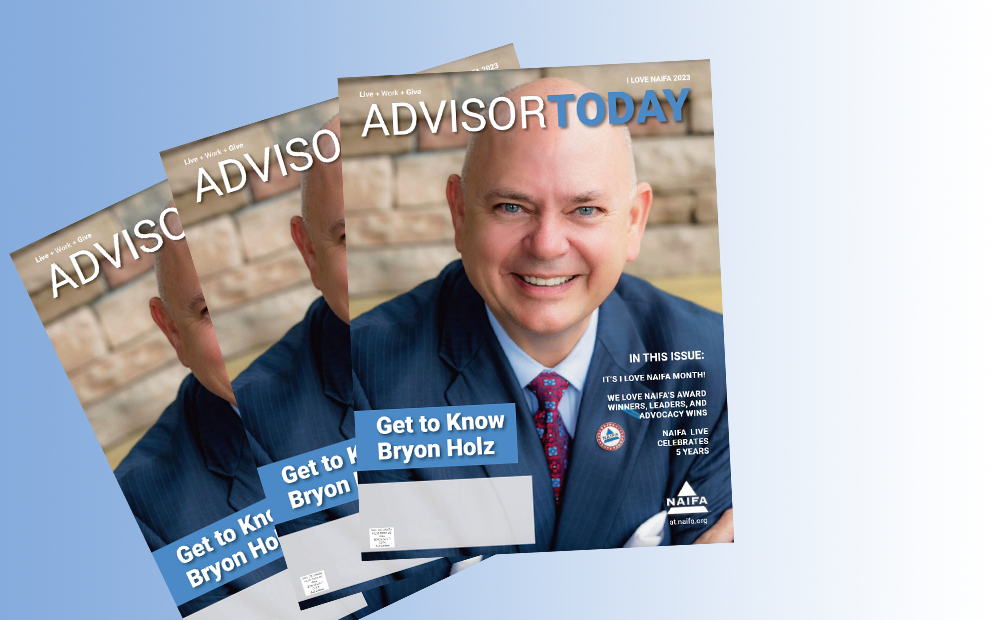 Bryon Holz on the Cover of Advisor Today