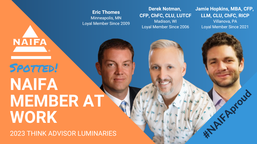 NAIFA members honoroed as Luminaries by ThinkAdvisor